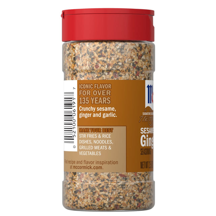 This is a bottle of McCormick Sesame Ginger Seasoning.