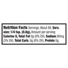This is a nutrition facts label showing a serving size of 1/4 tsp (0.8g), about 88 servings, with 0 calories, 0g total fat (0% DV), 80mg sodium (3% DV), 0g total carb (0% DV), and 0g protein.
