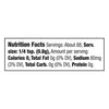 The nutrition facts label for Mccormick Sesame Ginger Seasoning, 2.5 Oz, indicates that a one-quarter teaspoon serving contains 0 calories, 0g of fat, 80mg of sodium, and 0g of protein.
