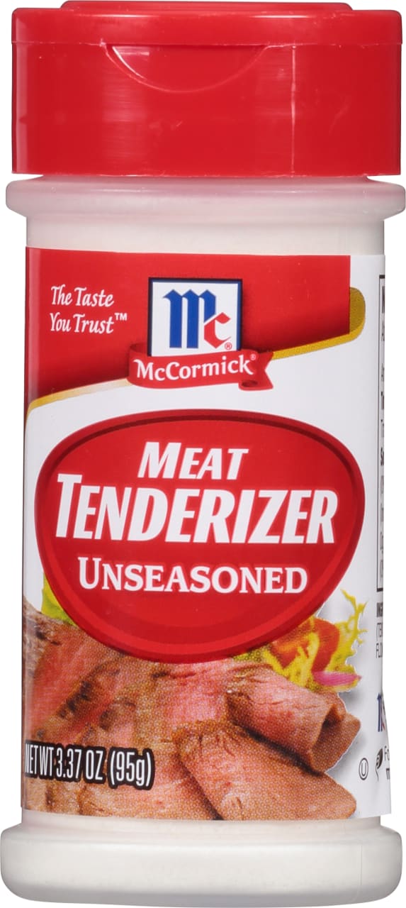 ['A container of McCormick Meat Tenderizer, unseasoned.']