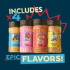 The Mccormick, 10.49 Oz One Piece limited edition set includes four themed seasonings: Sanjis Baratie Seasoning, Choppers Cotton Candy Finishing Sugar, King of the Meats Seasoning, and The One Spice All-Purpose Seasoning, shown against a blue background with the text Epic Flavors!