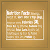 The nutrition facts label for Mccormick Apple Pie Finishing Sugar, 3.06 Oz, shows that one serving contains 30 calories.