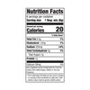 A nutrition facts label for Mc Chkn Pot Pie Mix showing 20 calories and 320 milligrams of sodium per serving.