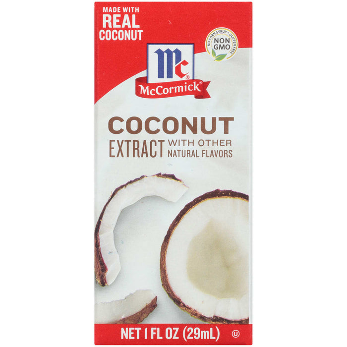 ['McCormick Coconut Extract with other natural flavors, net 1 fl oz (29 ml)']