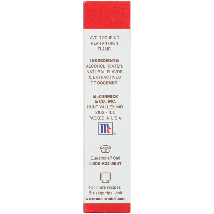 ['McCormick &amp; Co. product label with ingredients, contact information, and website.']