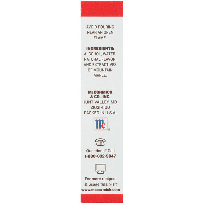 ['McCormick &amp; Co. Inc. product label with ingredients, contact information, and website.']