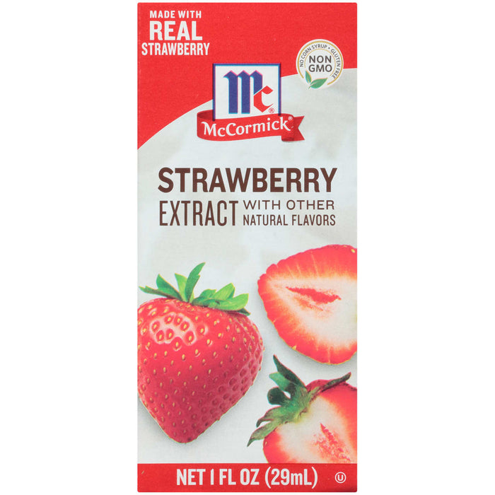['McCormick Strawberry Extract with other natural flavors, net 1 fl oz (29mL)']
