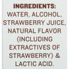 ['A list of ingredients for a strawberry flavored alcoholic beverage.']