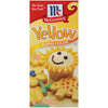 McCormick Yellow Food Color packaging with a cupcake and cookies decorated with yellow icing.