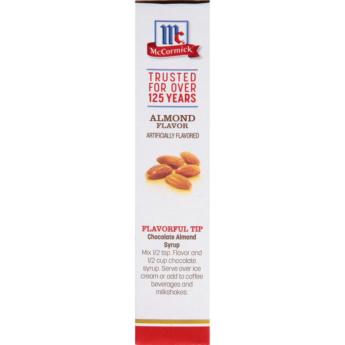 McCormick Almond Flavor is artificially flavored and can be used to make chocolate almond syrup.