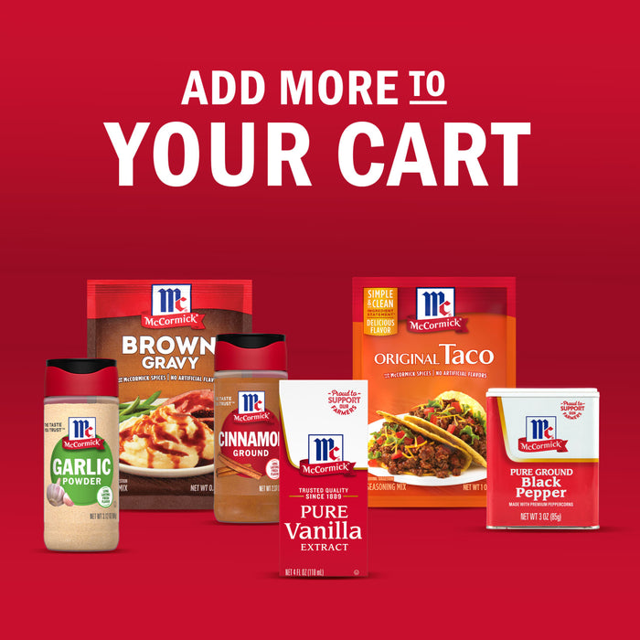 A variety of McCormick spices and seasonings are displayed with the text Add More To Your Cart.