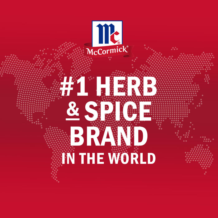McCormick is the number one herb and spice brand in the world, as shown on a world map background.