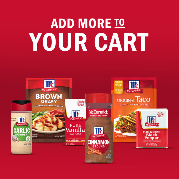 McCormick spices and seasonings are displayed with the text Add More to Your Cart.