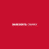 The image shows the ingredient list for a product, which simply states cinnamon.