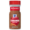 A bottle of McCormick ground cinnamon.