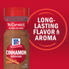 McCormick Ground Cinnamon is advertised as having long-lasting flavor and aroma.