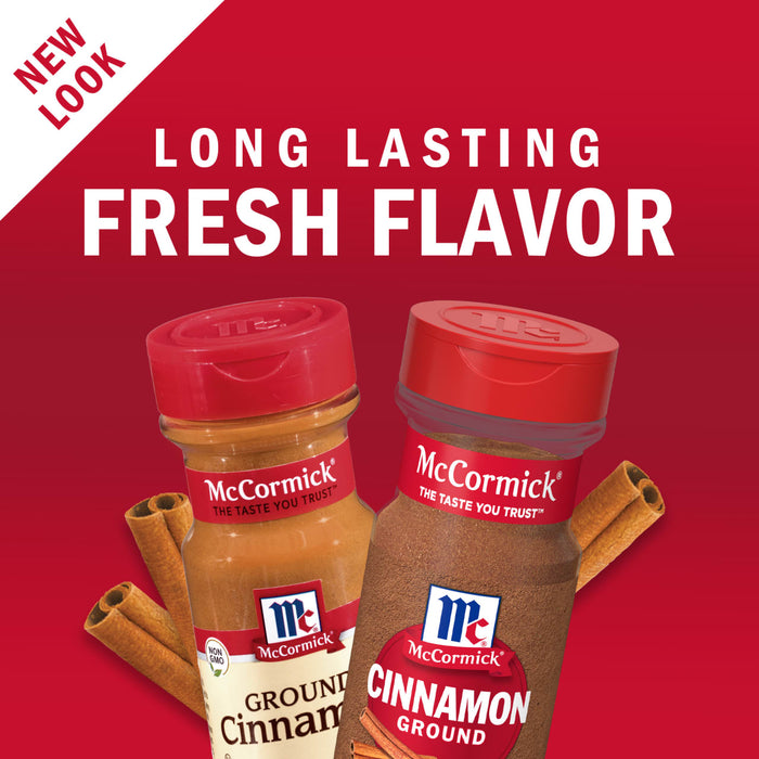 McCormick spices are shown with the text Long Lasting Fresh Flavor and New Look.