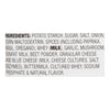 ['A list of ingredients for a product containing milk, cheese, and other ingredients.']