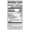 A nutrition facts label for Mccormick Mushroom Spaghetti Sauce Mix Envelope 1.5 Oz showing 25 calories and 330 milligrams of sodium per serving.