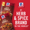 ['McCormick Original Chili seasoning packets with a bowl of chili on the front and a red background with the text #1 Herb &amp; Spice Brand in the World.']