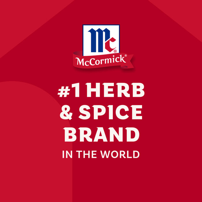 Two packages of Mccormick Chili Seasoning Mix 1.25 Oz, labeled 'Original Chili' with 'Simple &amp; Clean Ingredient Statement' and 'Delicious Flavor', are displayed next to a bold claim that McCormick is the #1 Herb &amp; Spice Brand in the World.