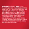 A list of ingredients for a product including wheat flour corn starch soy and bacon fat.