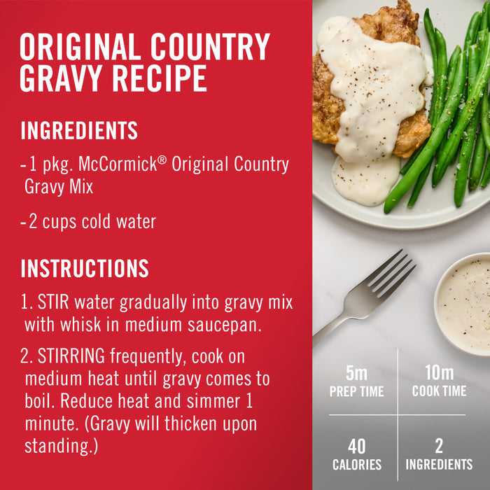 McCormick® Original Country Gravy Mix, 2.640 oz (6-Pack)