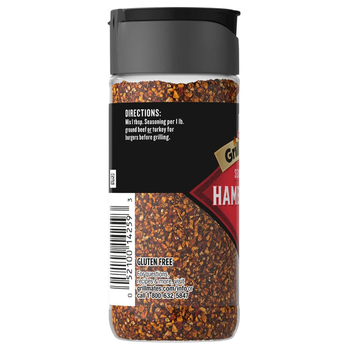 ['A bottle of Grill Mates Hamburger Seasoning.']