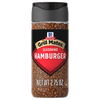 A bottle of McCormick Grill Mates Hamburger Seasoning.