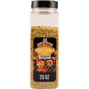 A container of McCormick Vegetable Medley seasoning.