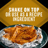 A close-up of seasoned sweet potato wedges on foil, suggesting the product can be used as a topping or recipe ingredient.