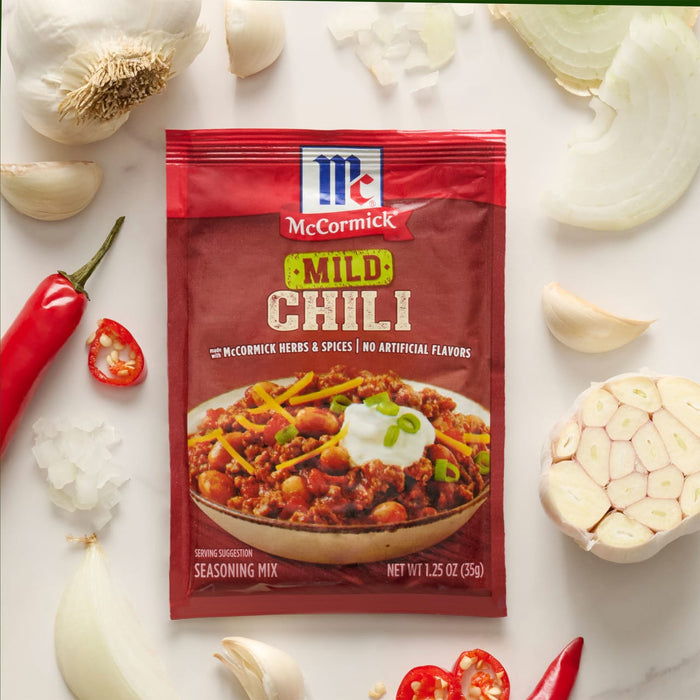 McCormick® Mild Chili Seasoning Mix, 1.25 oz (6-Pack)