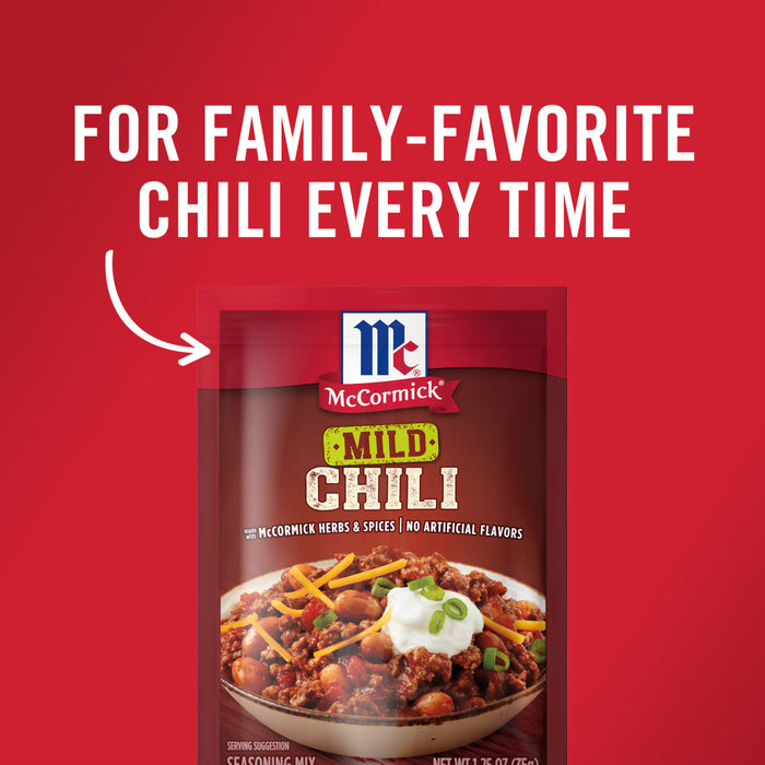 McCormick® Mild Chili Seasoning Mix, 1.25 oz (6-Pack)