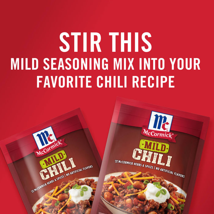 McCormick® Mild Chili Seasoning Mix, 1.25 oz (6-Pack)