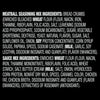A detailed ingredient list for the Mccormick Swedish Meatball Sauce Mix Envelope 2.11 Oz showing components for both the meatball seasoning and the sauce mix including wheat, milk, and soy allergens.