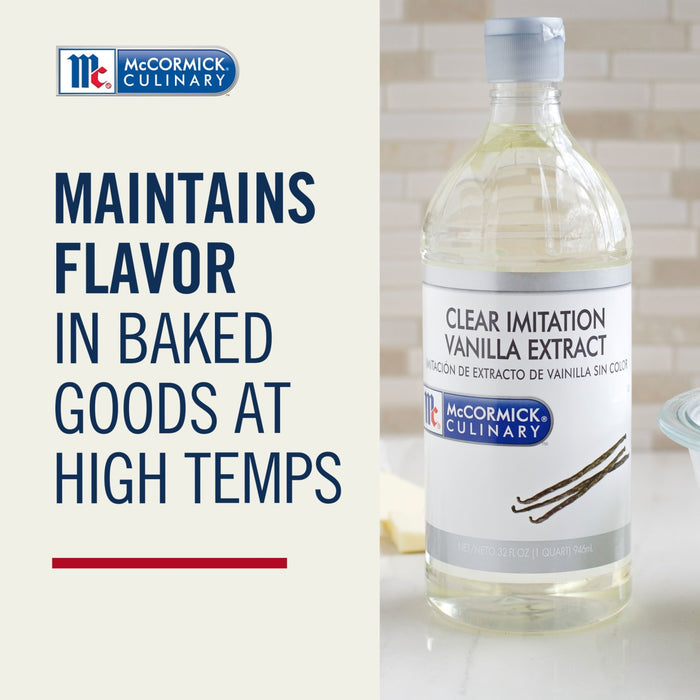 McCormick Culinary Clear Imitation Vanilla Extract, 32.0 fl oz