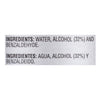 The ingredients for this product are water alcohol (32%) and benzaldehyde.