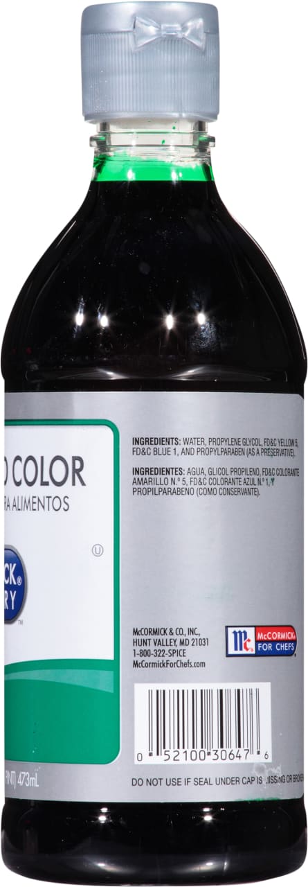 McCormick Culinary Green Food Color, 16.0 fl oz