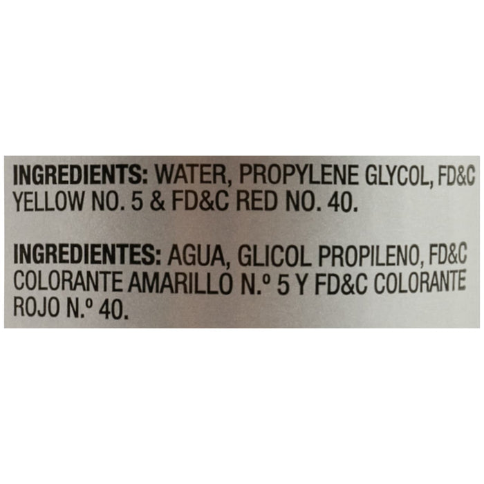 The ingredients list for Mccormick Culinary Egg Yellow Food Coloring 16 Oz is shown in both English and Spanish.