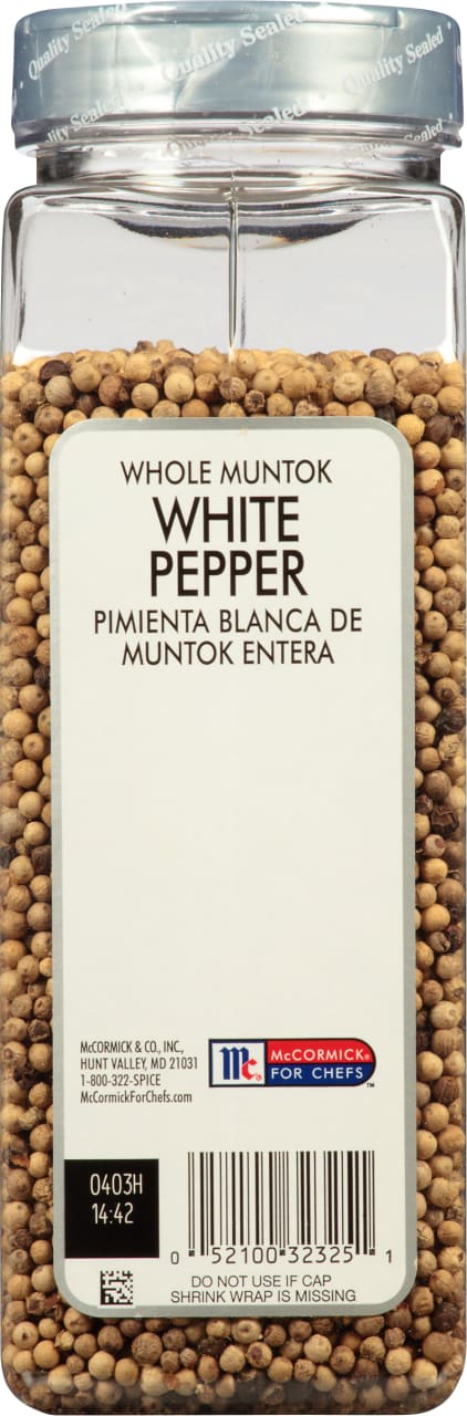 McCormick Culinary Whole Muntok White Pepper, 20.0 oz