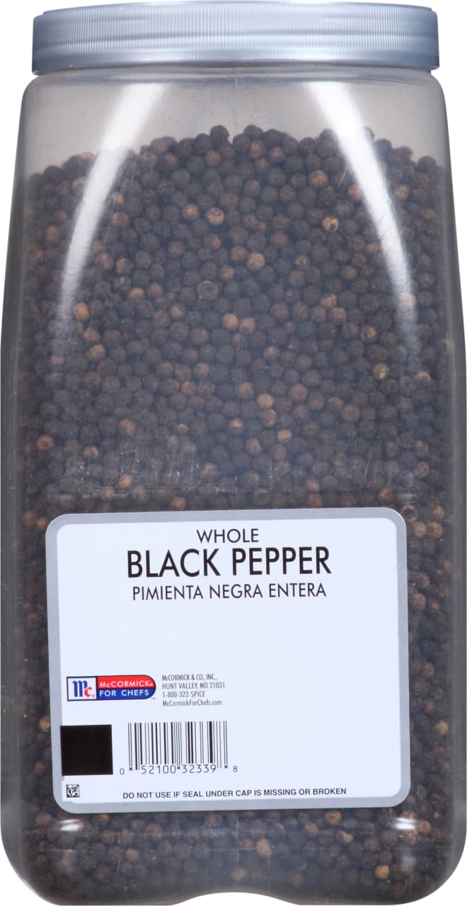 McCormick Culinary Whole Black Pepper, 5.75 lb