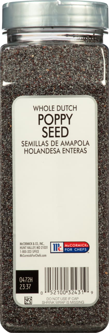McCormick Culinary Whole Dutch Poppy Seed, 20.0 oz