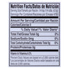 Nutrition facts label for a product with 0 calories and 0 grams of fat sodium carbohydrates and protein.