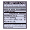 Nutrition facts label for a product with 0 calories 0g fat 130mg sodium 0g carbs and 0g protein.