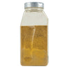 A glass jar filled with a brown spice.