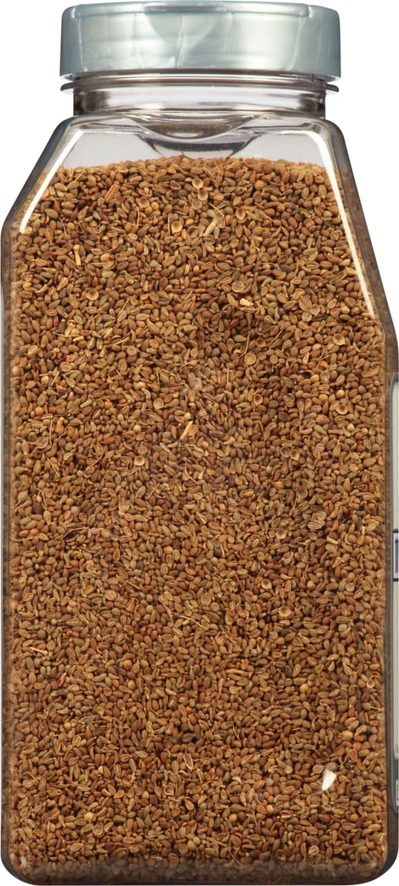 A glass jar filled with anise seeds.