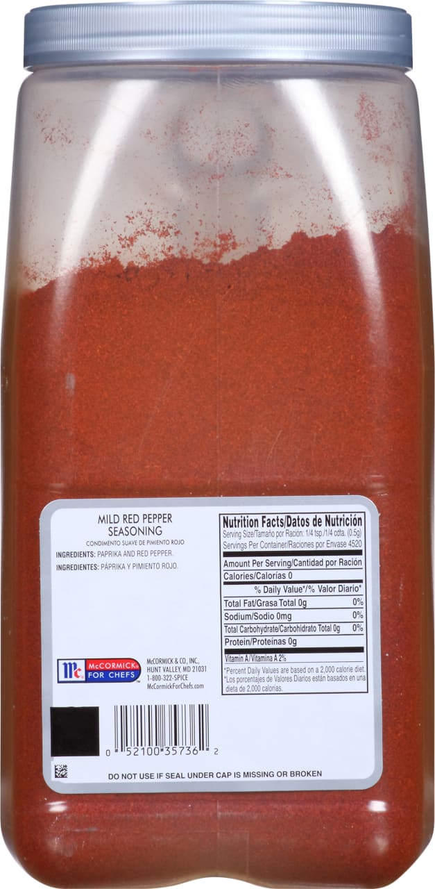 McCormick Culinary Mild Red Pepper Seasoning, 5.0 lb