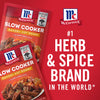 McCormick Slow Cooker Savory Pot Roast packaging with a red background and the text #1 Herb &amp; Spice Brand in the World.