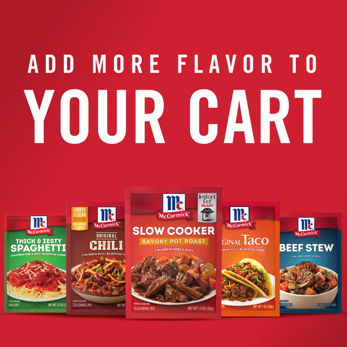 McCormick® Slow Cooker Savory Pot Roast Seasoning Mix, 1.3 oz (6-Pack)