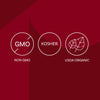 An infographic displaying certification icons for Mccormick Gourmet Smoked Paprika Organic 1.62 Oz, indicating it is Non GMO, Kosher, and USDA Organic.